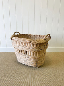 A Large Antique French Harvest Basket