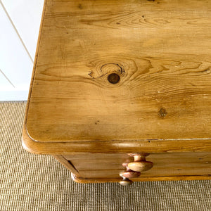 An Antique English Pine Chest of Drawers Dresser Tulip Feet c1890