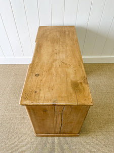 Antique English Pine Pedestal Desk c1890