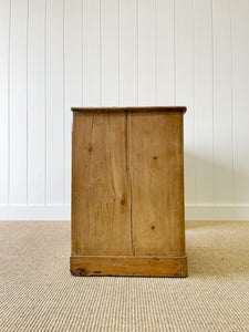 Antique English Pine Pedestal Desk c1890