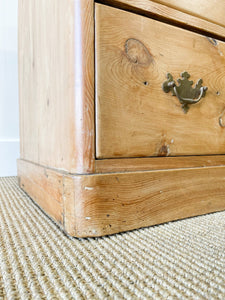 Antique English Pine Pedestal Desk c1890