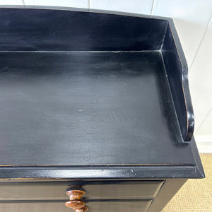 An Ebonized English Pine Chest of Drawers Dresser c1890