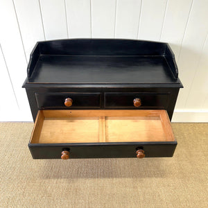 An Ebonized English Pine Chest of Drawers Dresser c1890