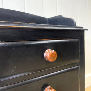 An Ebonized English Pine Chest of Drawers Dresser c1890