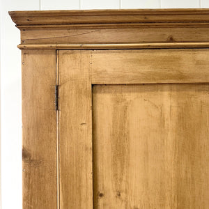 A Large 19th Century English Pine Linen Press Cupboard