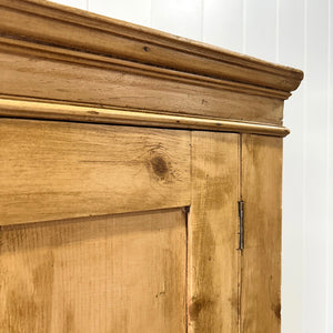 A Large 19th Century English Pine Linen Press Cupboard