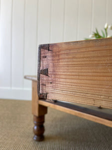 Antique English Country Pine Coffee Table c1890