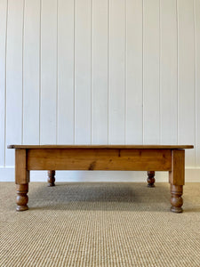 Antique English Country Pine Coffee Table c1890