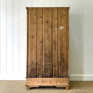 A Pine Wardrobe or Linen Press c1890