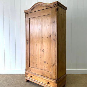 A Pine Wardrobe or Linen Press c1890