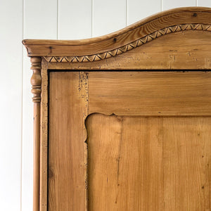 A Pine Wardrobe or Linen Press c1890