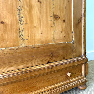 A Pine Wardrobe or Linen Press c1890