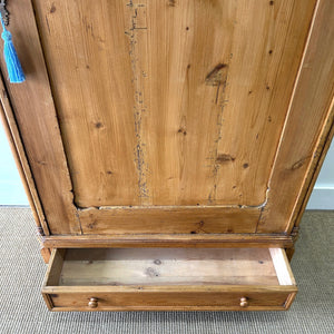 A Pine Wardrobe or Linen Press c1890