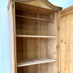 A Pine Wardrobe or Linen Press c1890