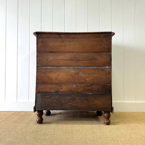 An Antique 19th Century Pine Chest of Drawers Dresser with Art Nouveau Hardware