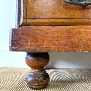 An Antique 19th Century Pine Chest of Drawers Dresser with Art Nouveau Hardware