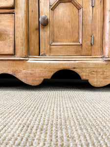 A Large English Country 7 Drawer Pine Buffet or Sideboard c1860