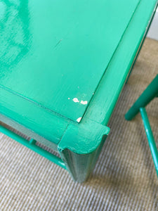 A Gorgeous Set of Green Painted Chinoiserie Chairs