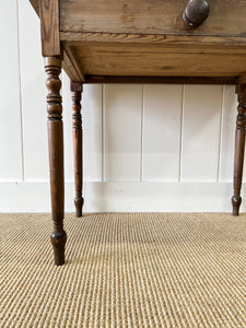 Antique English Country Pine Side Table c1890