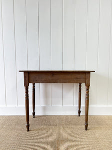 Antique English Country Pine Side Table c1890