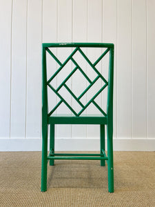 A Gorgeous Set of Green Painted Chinoiserie Chairs