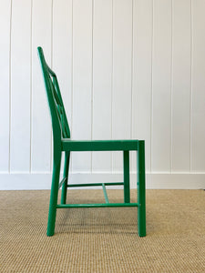 A Gorgeous Set of Green Painted Chinoiserie Chairs