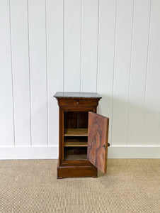 A Charming French Mahogany Nightstand with Marble Top c1890