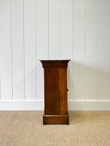 A Charming French Mahogany Nightstand with Marble Top c1890