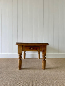 Antique English Country Pine Coffee Table c1890