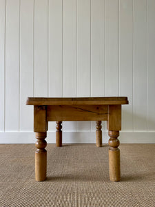 Antique English Country Pine Coffee Table c1890