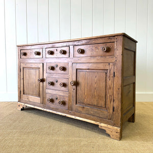 A Large English Country 6 Drawer Pine Buffet or Sideboard