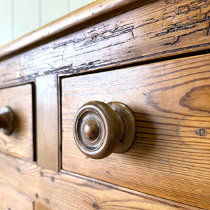 A Large English Country 6 Drawer Pine Buffet or Sideboard