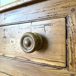 A Large English Country 6 Drawer Pine Buffet or Sideboard