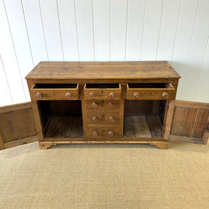 A Large English Country 6 Drawer Pine Buffet or Sideboard