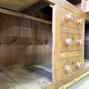 A Large English Country 6 Drawer Pine Buffet or Sideboard