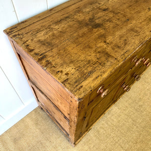 A Large English Country 6 Drawer Pine Buffet or Sideboard