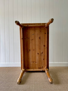 Vintage English Country Waxed Pine 5ft Dining Harvest Table