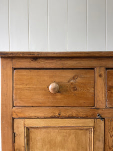 An English Country Pine Buffet Sideboard c1890