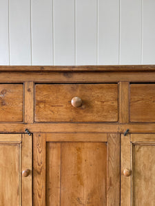 An English Country Pine Buffet Sideboard c1890