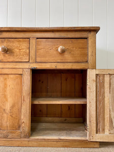 An English Country Pine Buffet Sideboard c1890