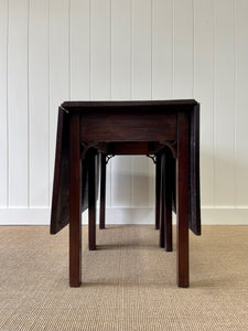 A Large English Chippendale Country Mahogany Drop Leaf Table c1790