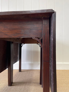 A Large English Chippendale Country Mahogany Drop Leaf Table c1790