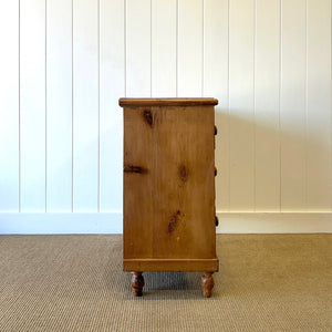 An Antique English Pine Chest of Drawers Dresser Tulip Feet c1890