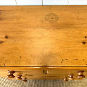 An Antique English Pine Chest of Drawers Dresser Tulip Feet c1890