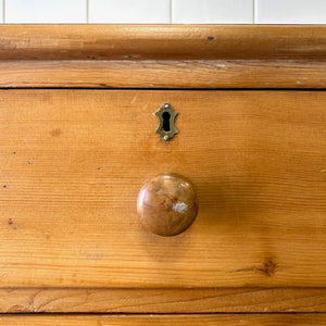 An Antique English Pine Chest of Drawers Dresser Tulip Feet c1890