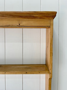 A Beautiful Pine Welsh Dresser or Cupboard with Brass Hardware c1890