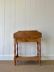 An English Country Pine Galleried Nightstand  or Console c1860