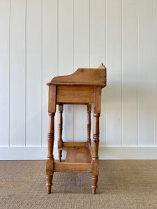 An English Country Pine Galleried Nightstand  or Console c1860