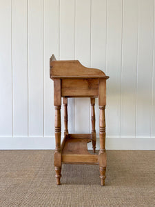 An English Country Pine Galleried Nightstand  or Console c1860