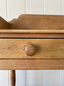 An English Country Pine Galleried Nightstand  or Console c1860